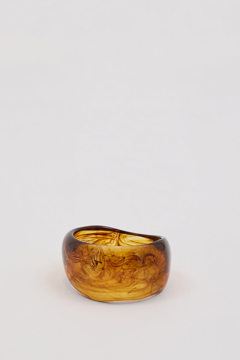 Anna Rossi Chunky Acrylic Bangle - Unique Warped Wave Design