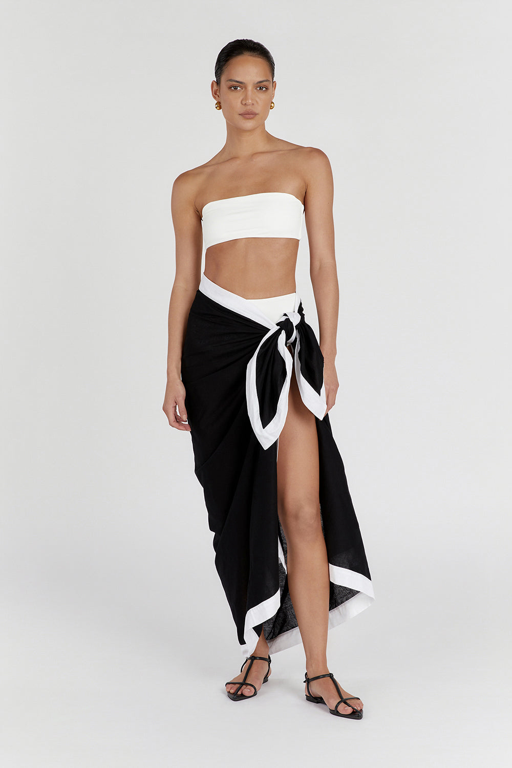 Callie Off White Strapless Bandeau Top with Boning & Jelly Tape