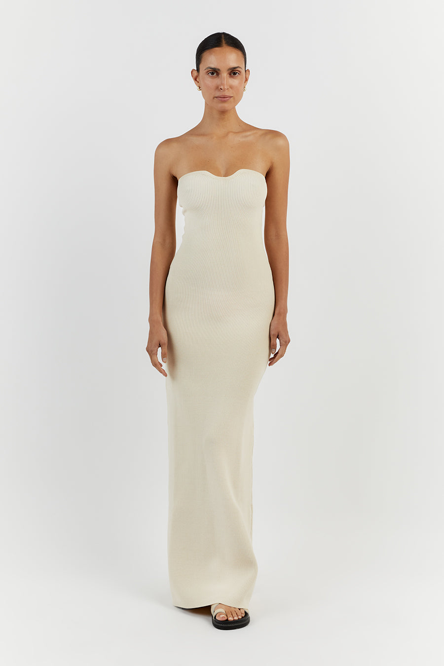 Veronica Strapless Sweetheart Maxi Dress - Stretch Knit Bandeau