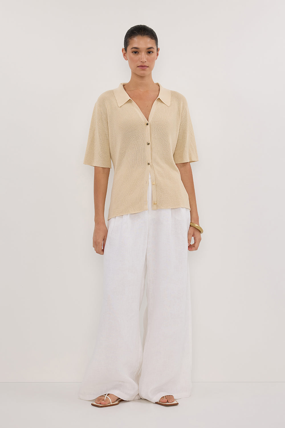 Liam Natural Cotton Polo Shirt - Relaxed Fit Short Sleeve