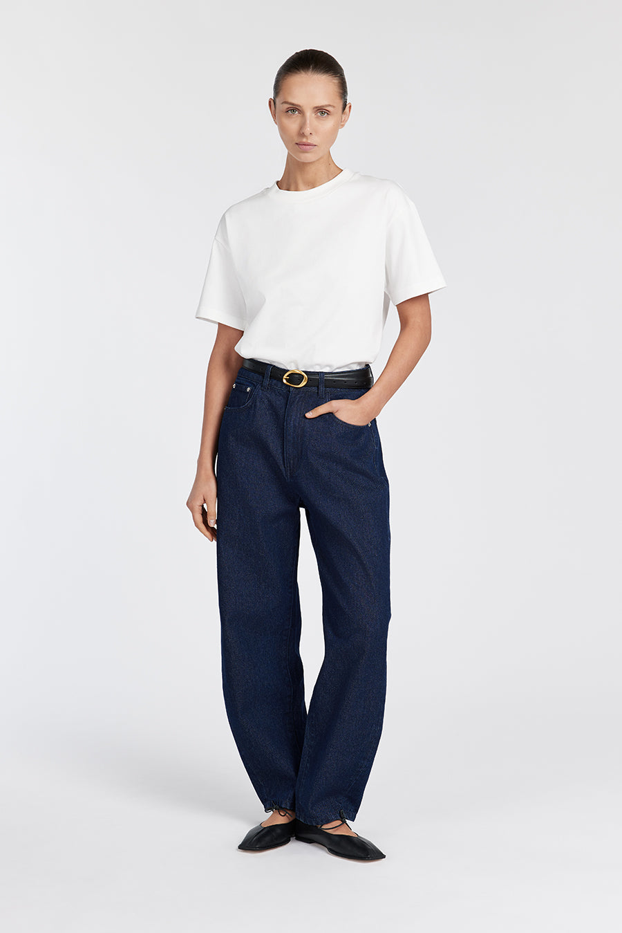 NOAH Signature Off-White Cotton T-Shirt - Drop Shoulder Boxy Fit