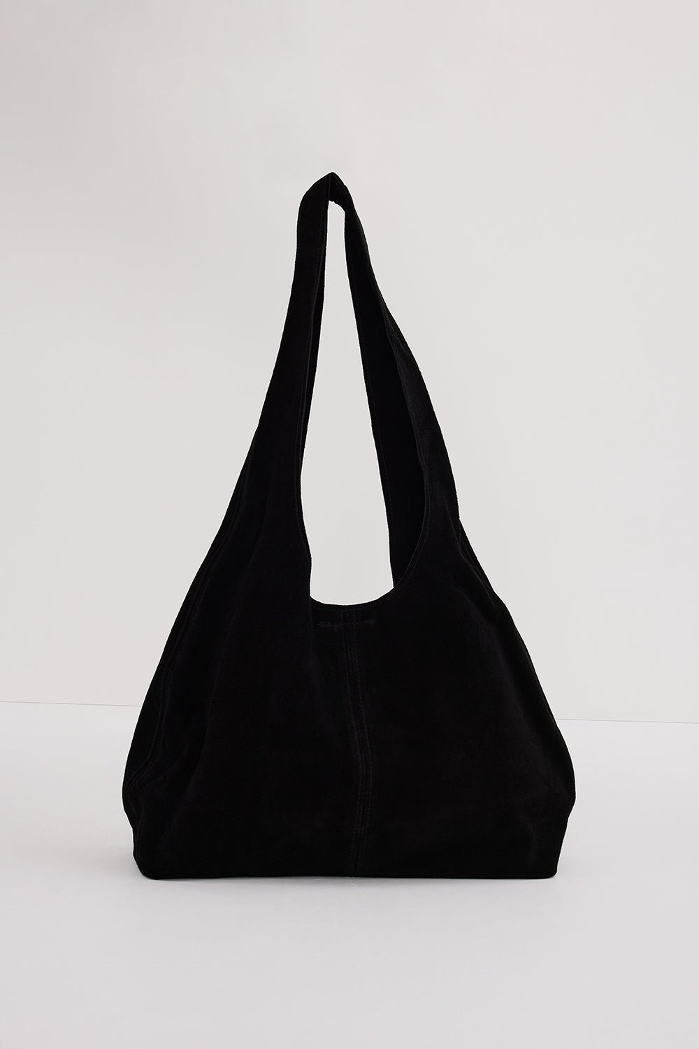 The Bali Tailor Black Clover Suede Leather Shoulder Bag