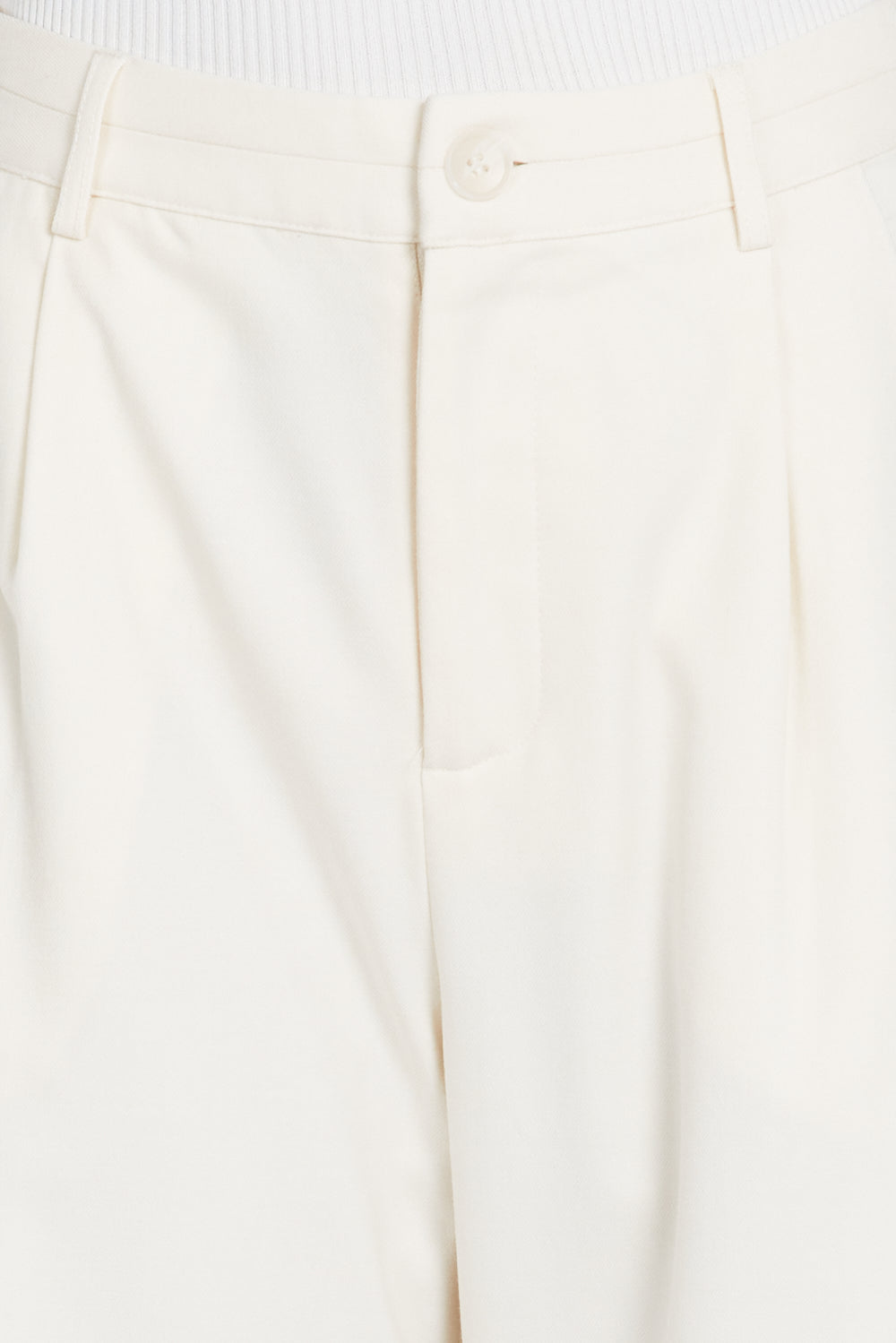 Dylan High Rise Relaxed Cream Pants with Side Pockets