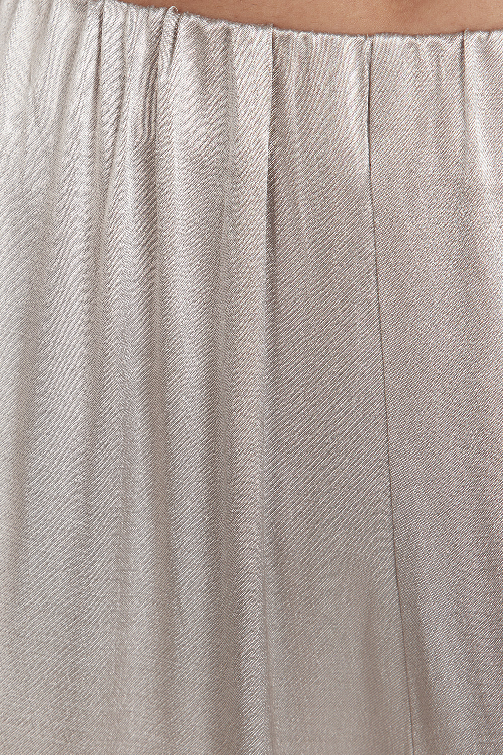 Eve High Rise Satin Pants - Relaxed Straight Leg Chalk