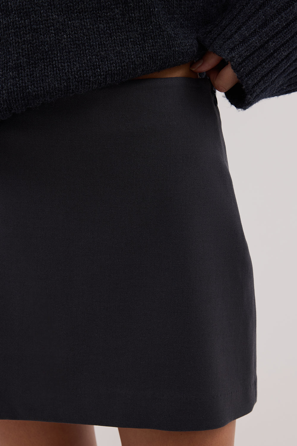 SOHO Slate High-Rise Skort with Concealed Shorts