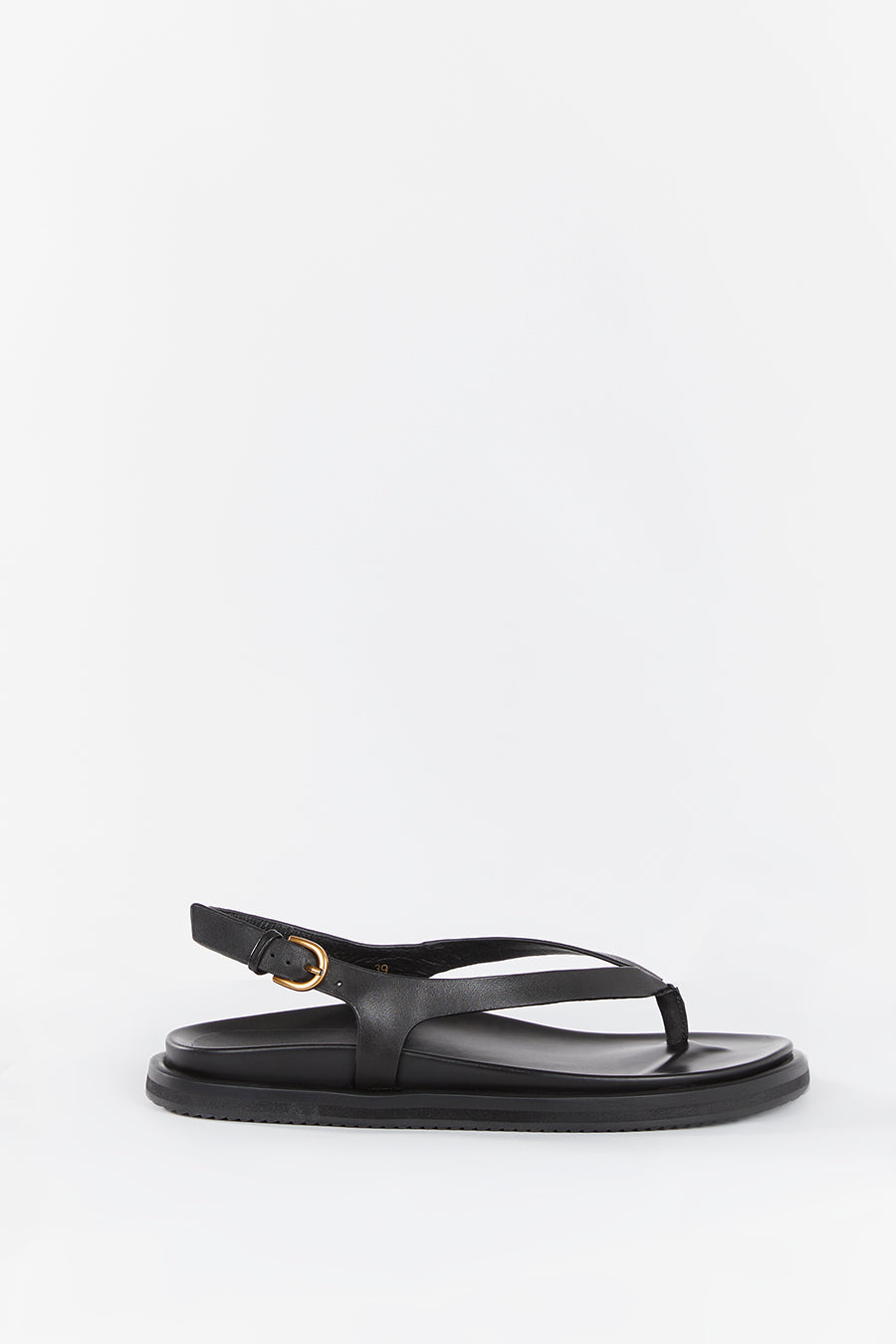 Alias Mae Daisy Black Leather Sandals with Ankle Strap