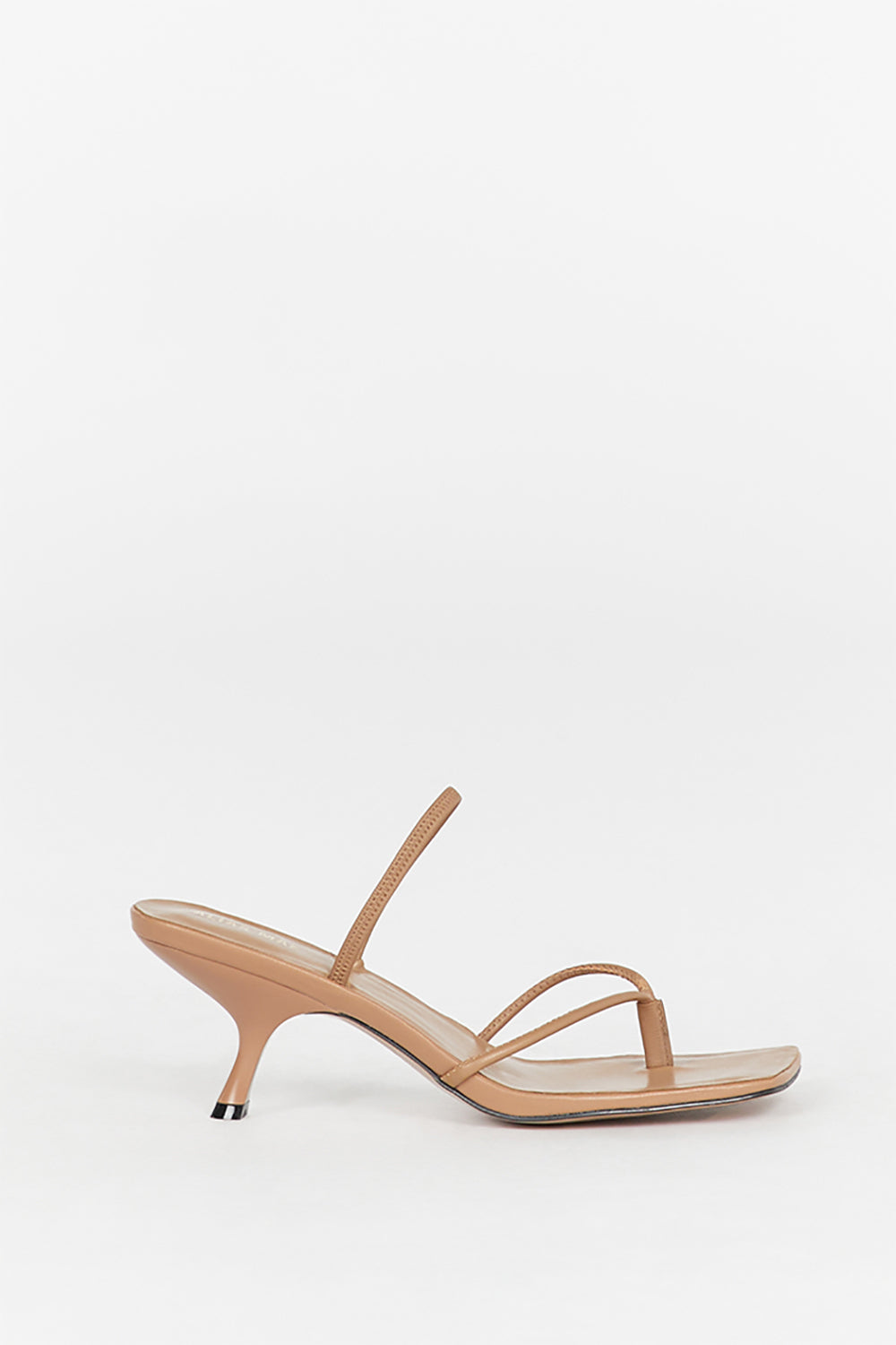 Alias Mae Jenna Pecan Leather Heels - Slingback Stiletto Sandals