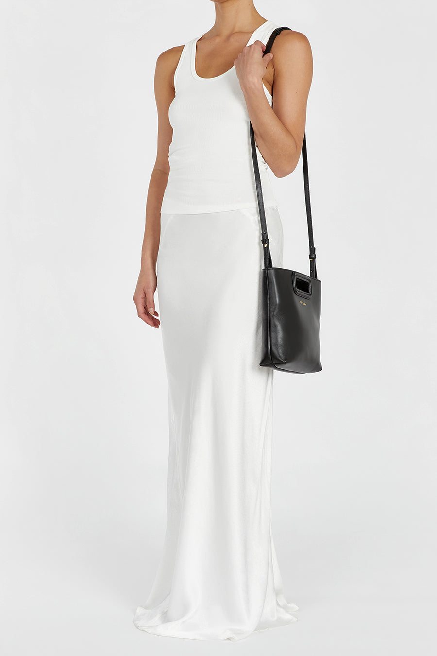 DOF Studios Nero Leather Bucket Bag with Adjustable Strap