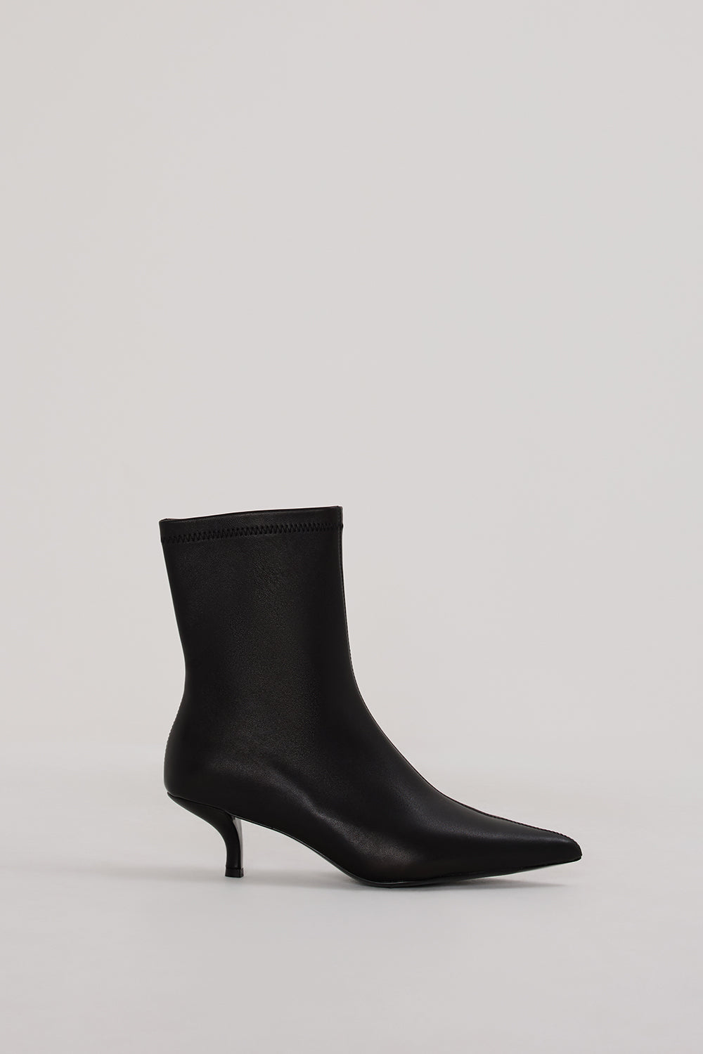 Alias Mae Agnes Black Leather Ankle Boots with Pointed Toe