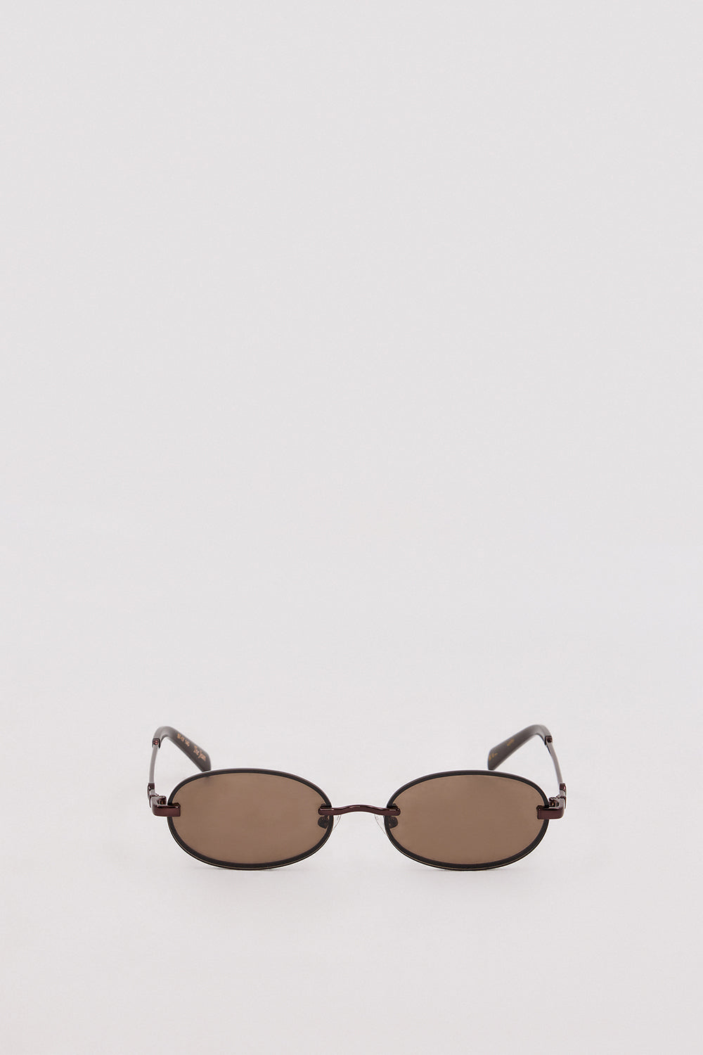 LUV LOU Bronze Oval Sunglasses with UV Protection – Handcrafted