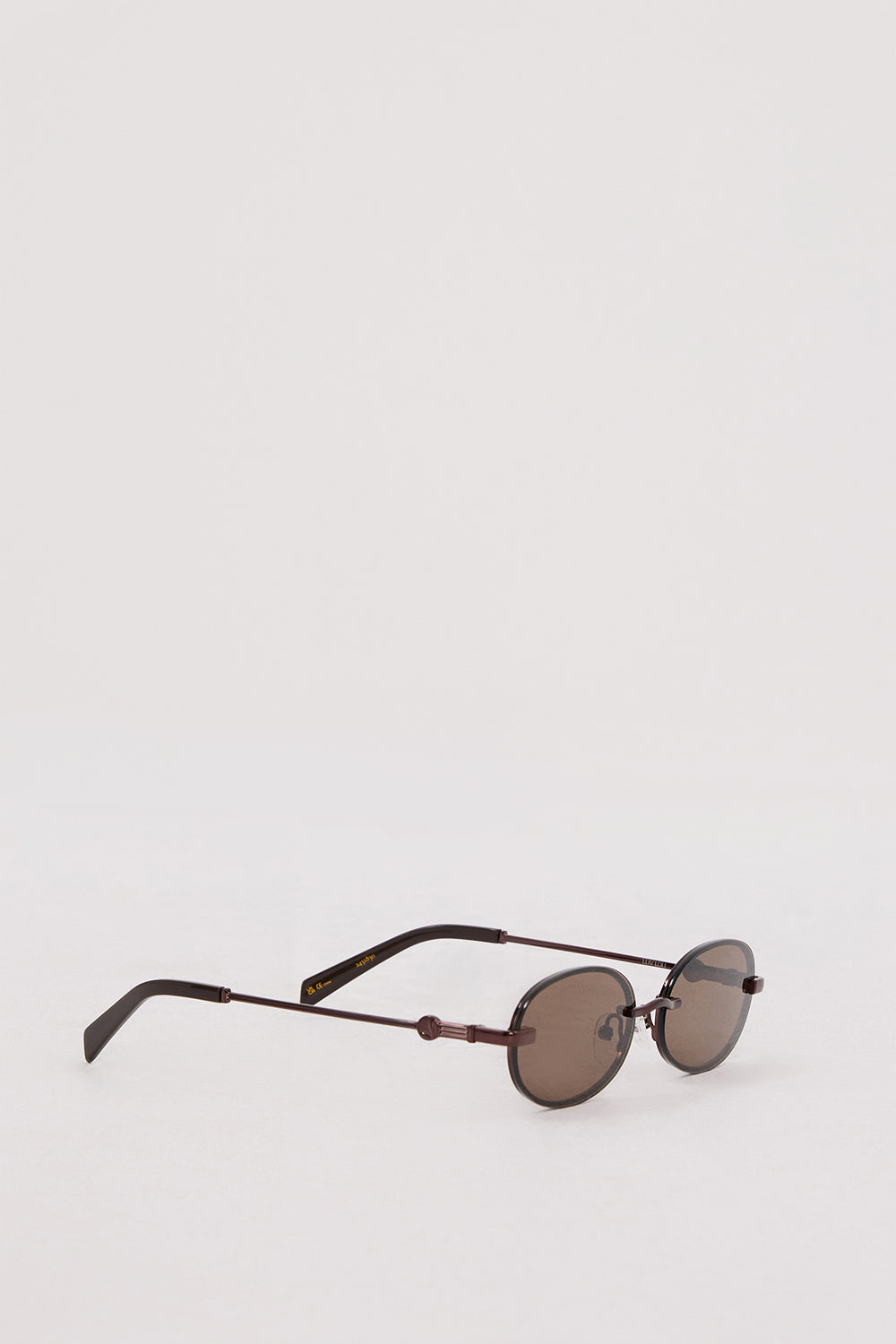 LUV LOU Bronze Oval Sunglasses with UV Protection – Handcrafted