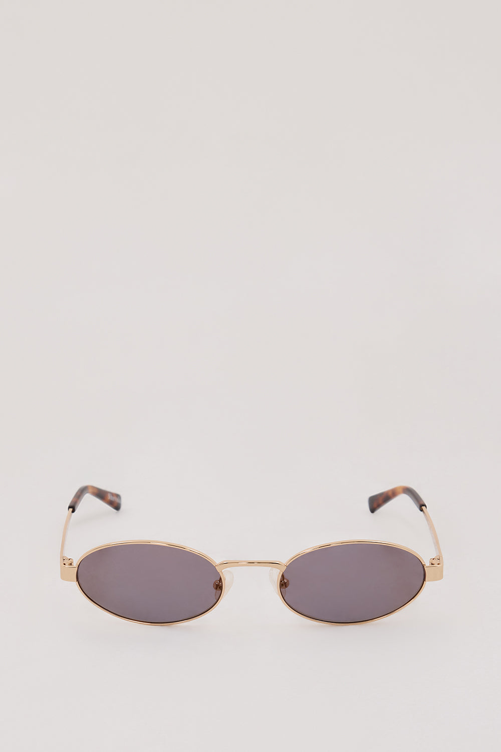 Shevoke Gold Oval Sunglasses with UV Protection & Adjustable Nose Pads