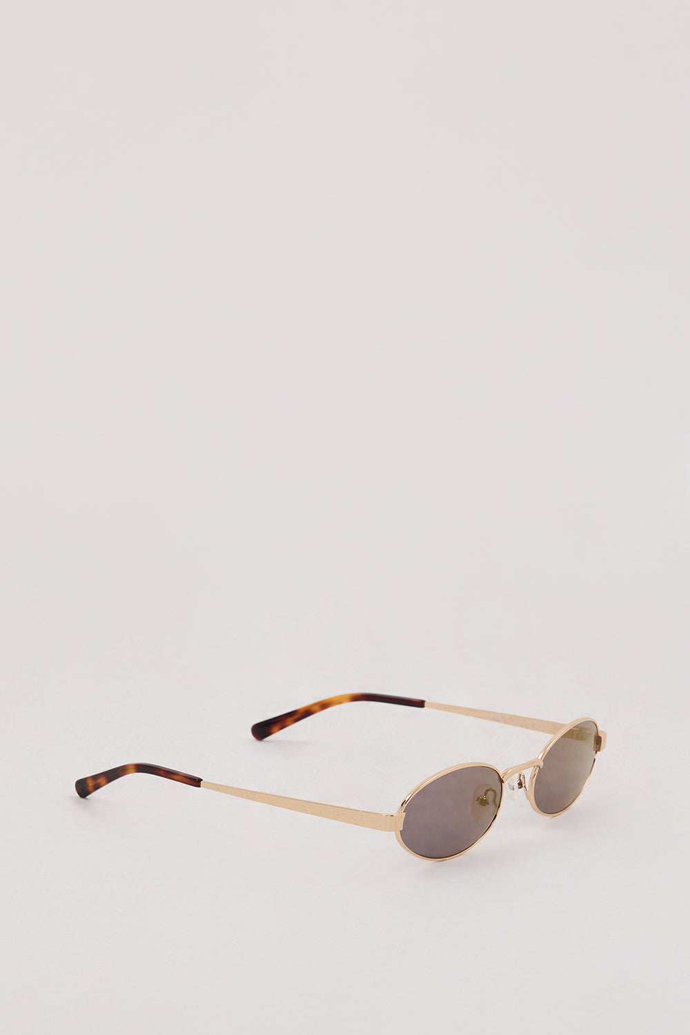Shevoke Gold Oval Sunglasses with UV Protection & Adjustable Nose Pads