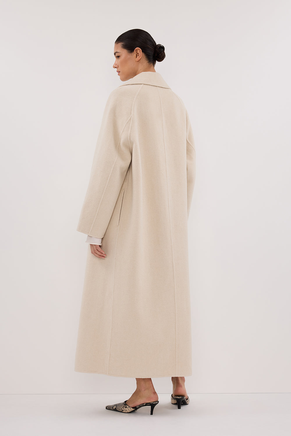 York Oversized Wool Blend Trench Coat - Longline Boxy Silhouette