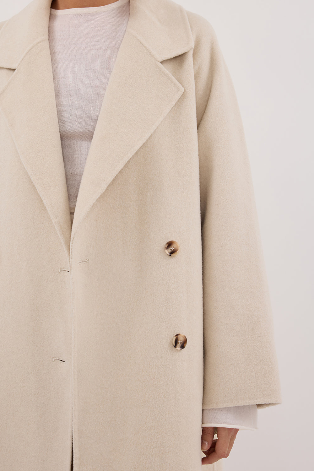 York Oversized Wool Blend Trench Coat - Longline Boxy Silhouette