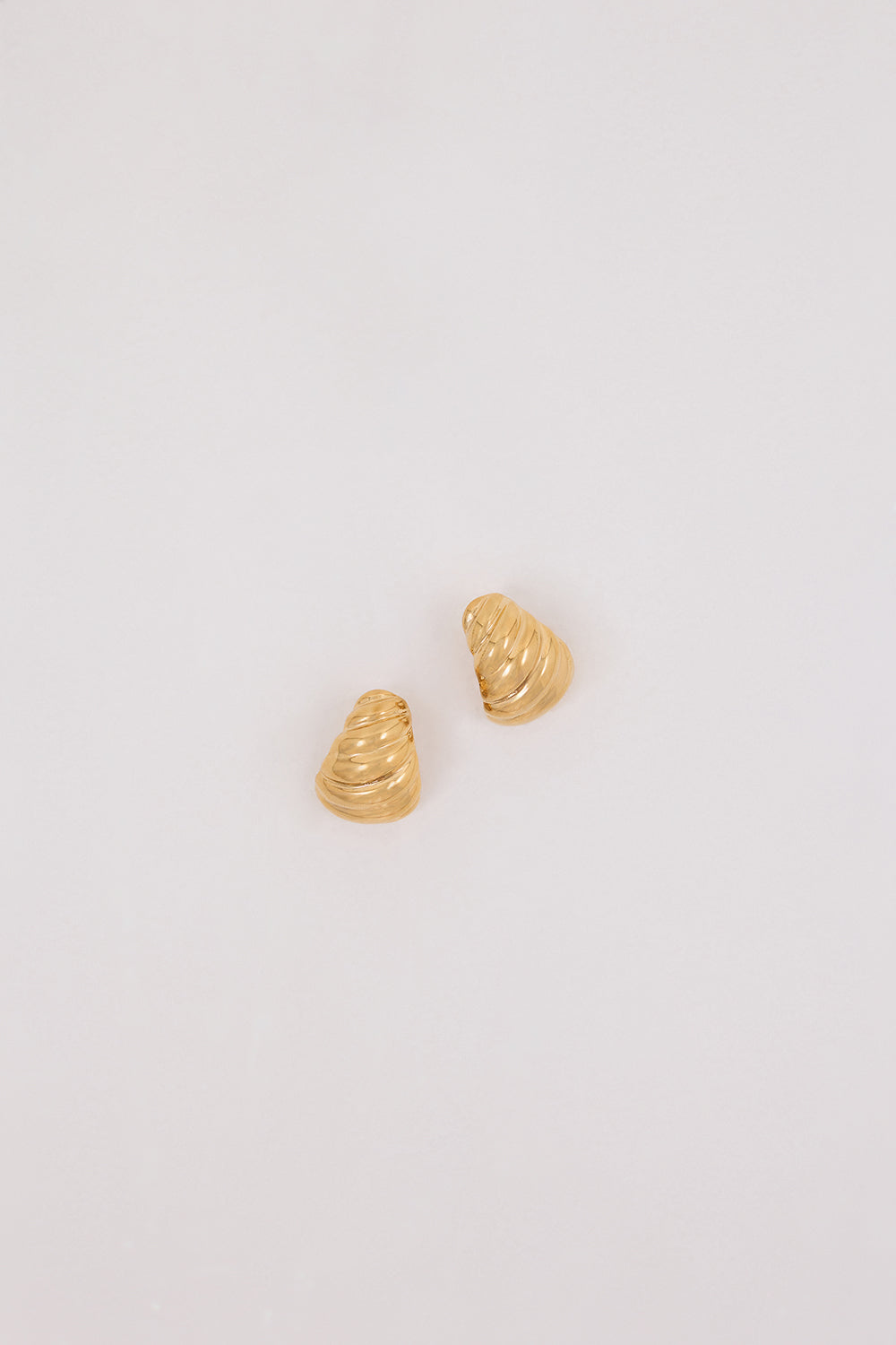 18k Gold Plated Shell Stud Earrings by Heaven Mayhem