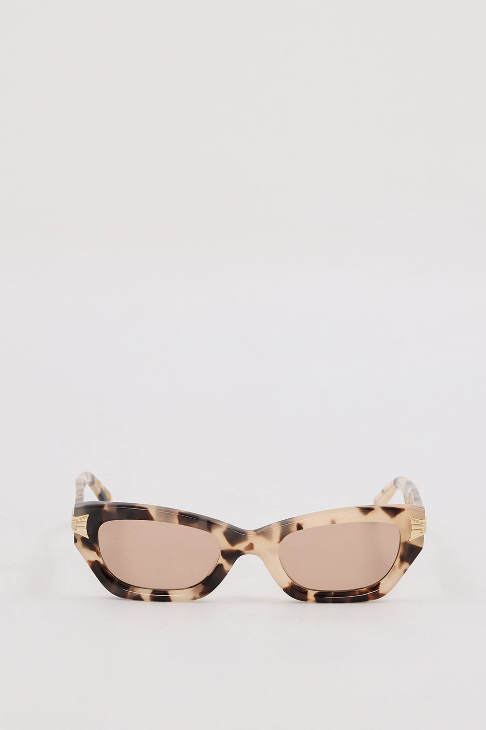 LUV LOU Cameron Cream Tortoise Shell Sunglasses with UV Protection