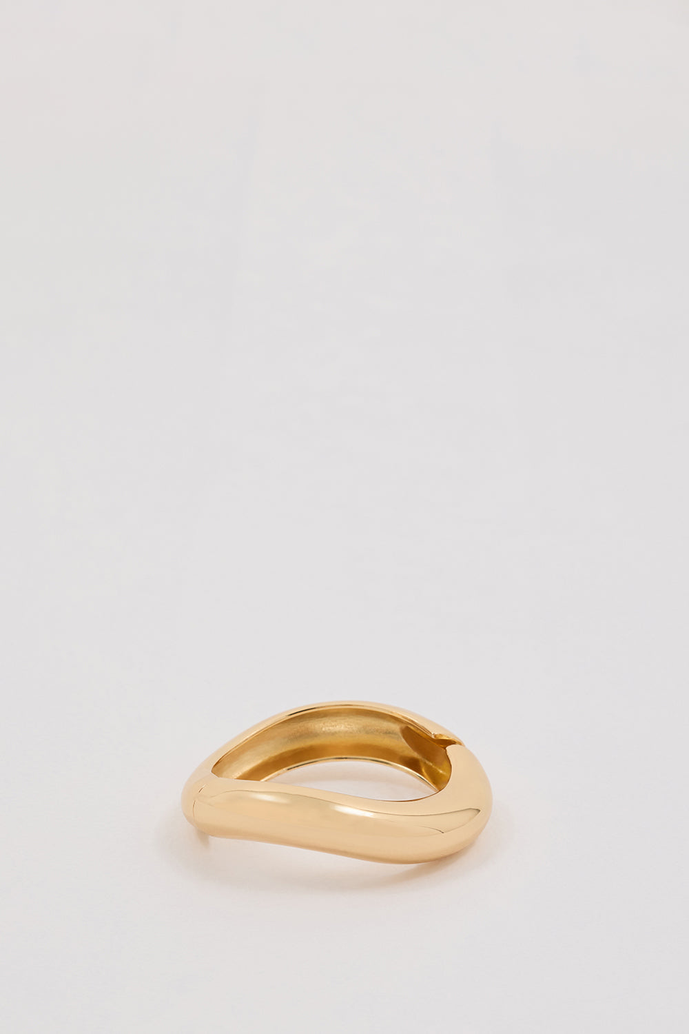 Anna Rossi Gold Warped Wave Bangle Bracelet - Medium Size