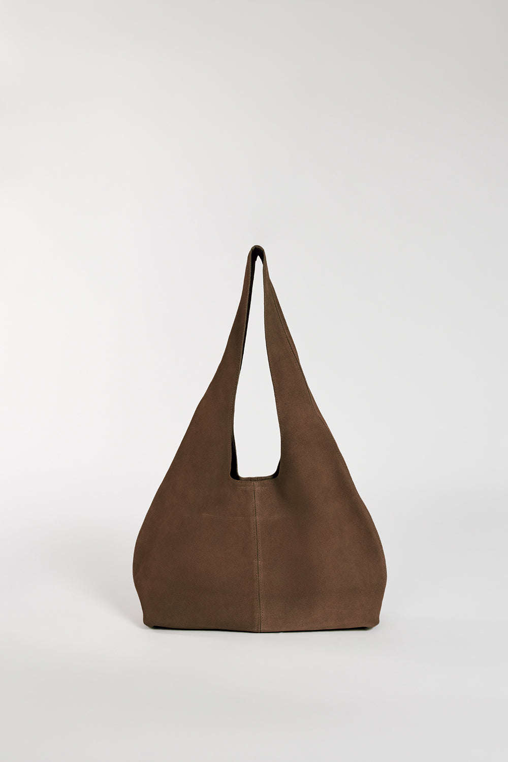 The Bali Tailor Clover Suede Leather Shoulder Bag in Cocoa