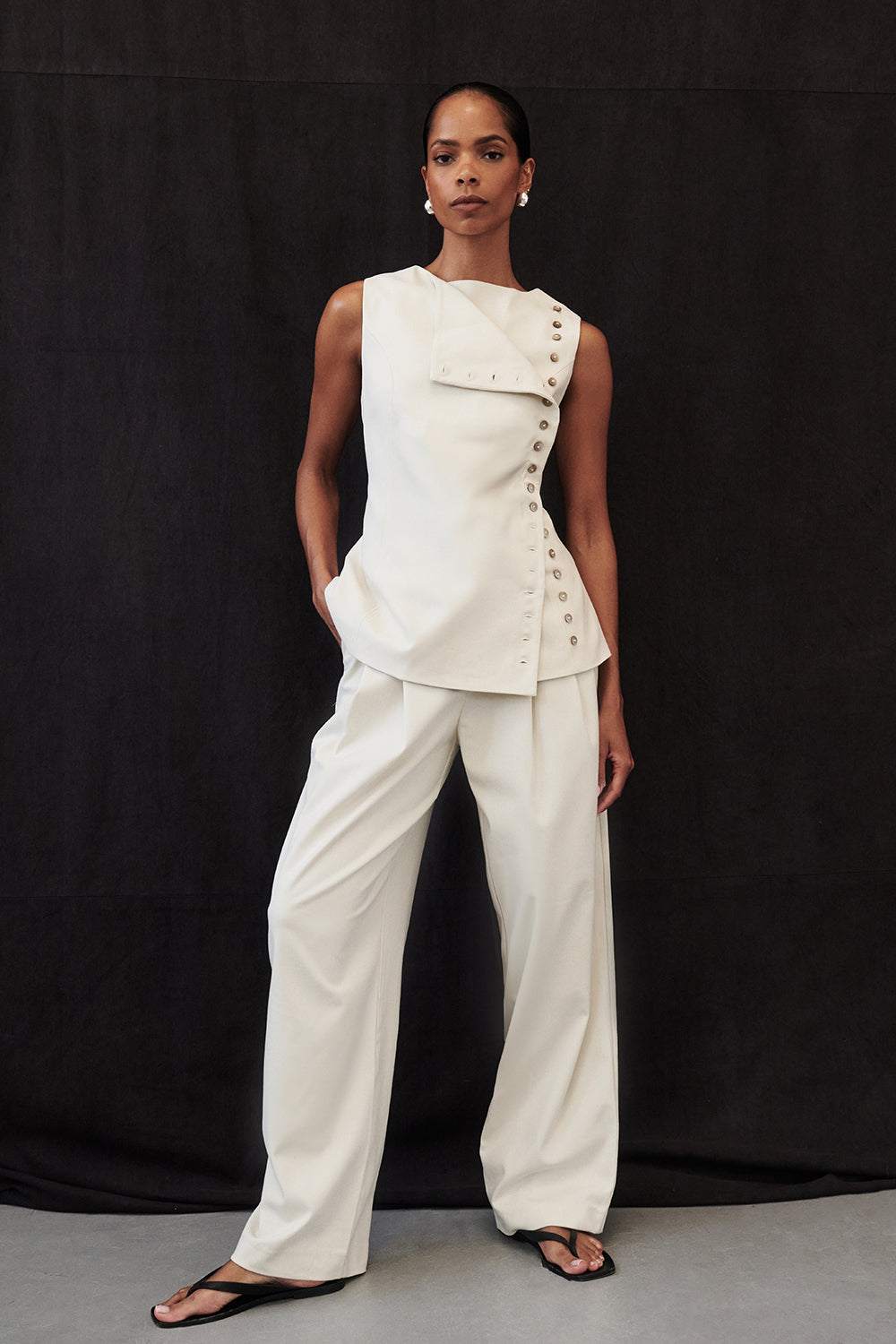 Eden Plaster High Rise Tailored Pants for Women