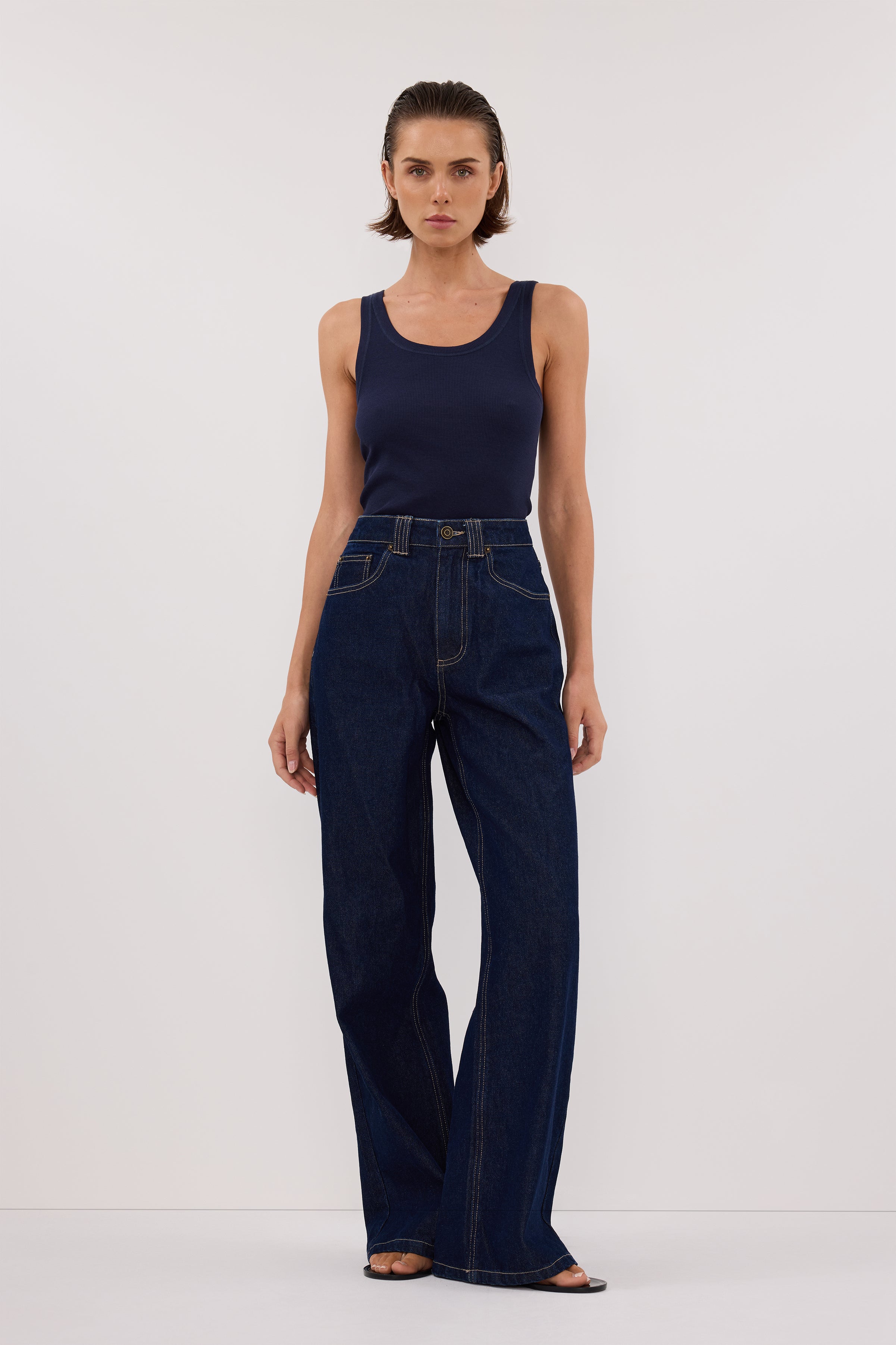 DISSH Reagan 2.0 Tall Slouchy Indigo Jeans for Women