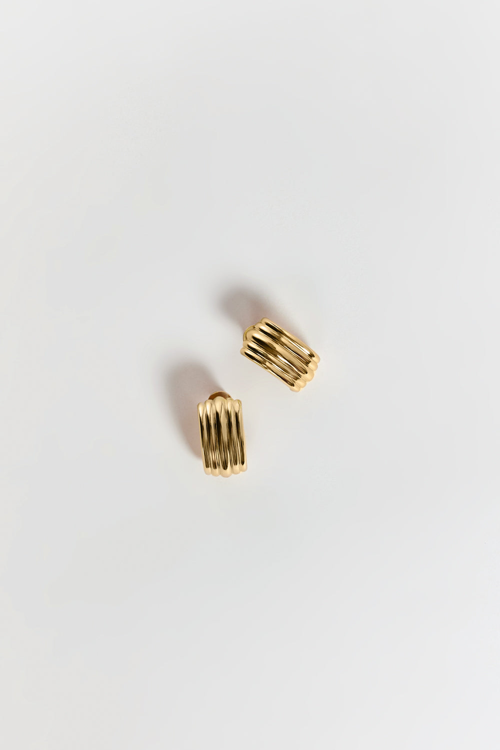 14k Gold Plated Waterfall Hoop Earrings by MÉGA