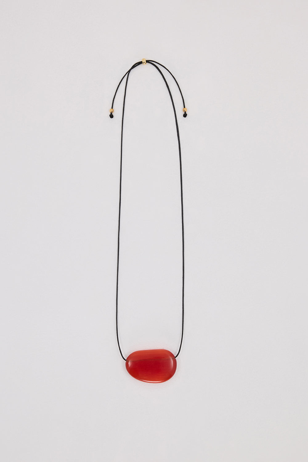 Heaven Mayhem Julia Red Glass Bead Necklace with Leather Cord