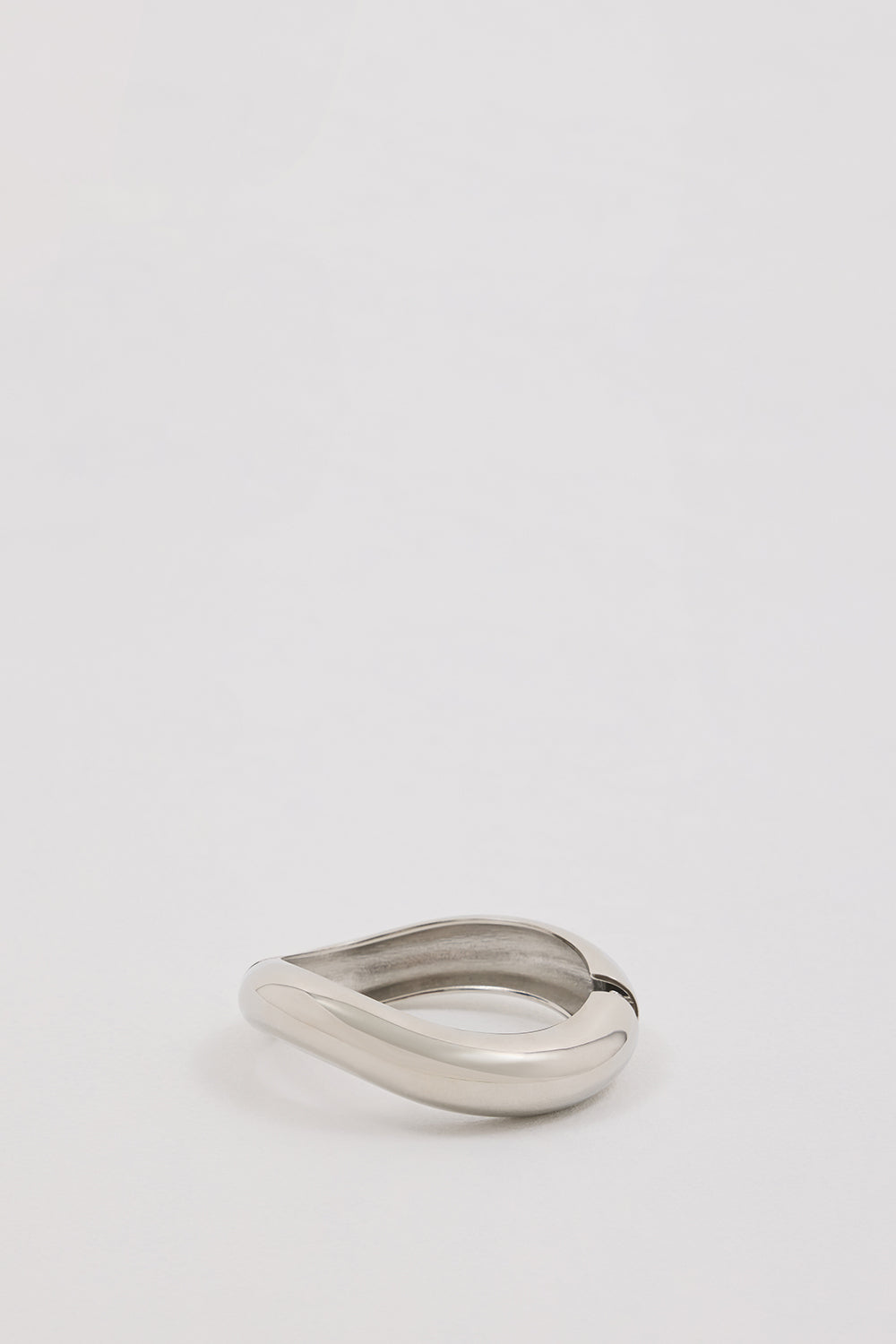 Anna Rossi Silver Warped Wave Bangle Bracelet for Stacking