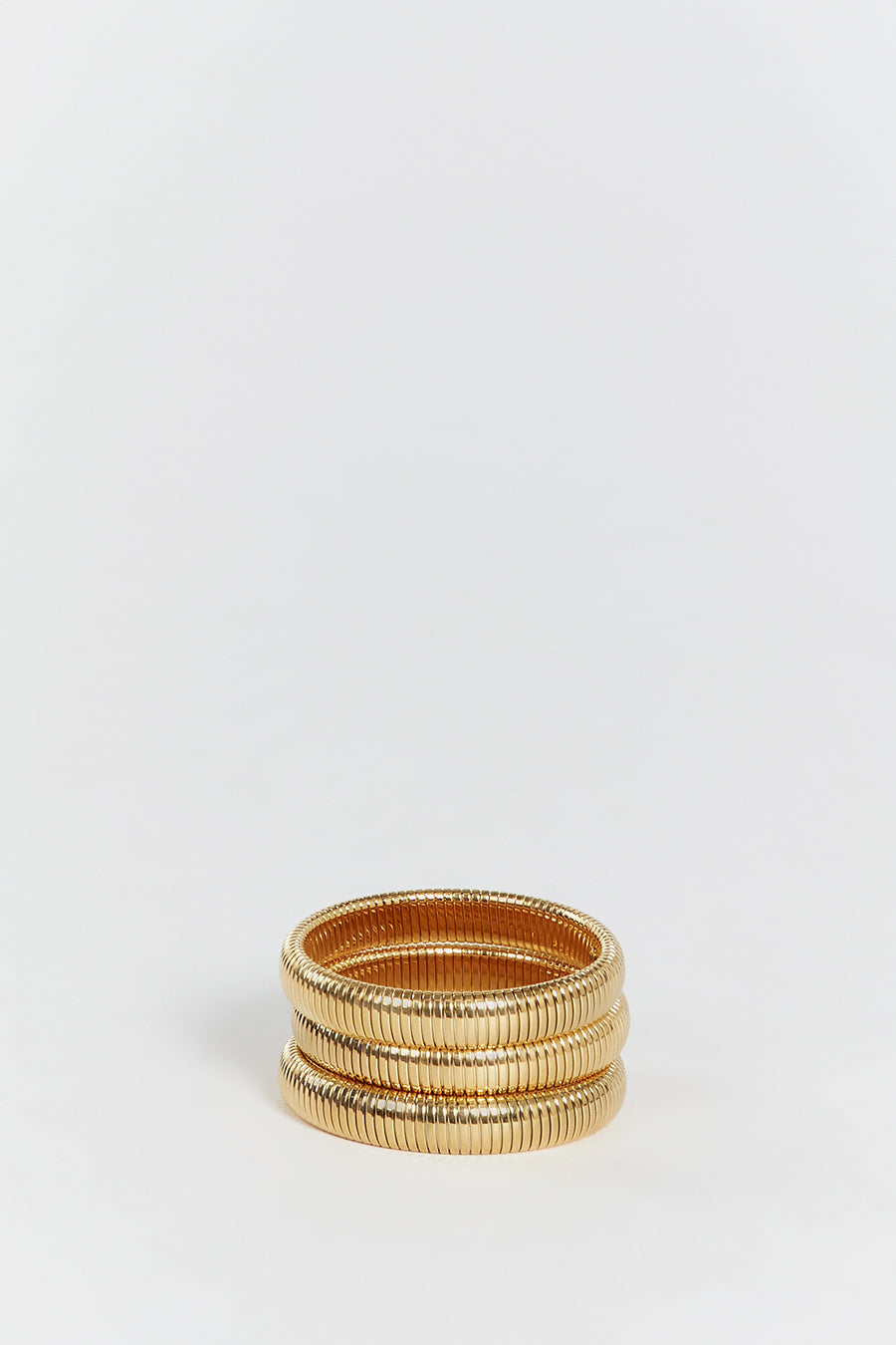 LUV AJ Gold Flex Chain Bracelets Set - 18k Plated Snake Chain