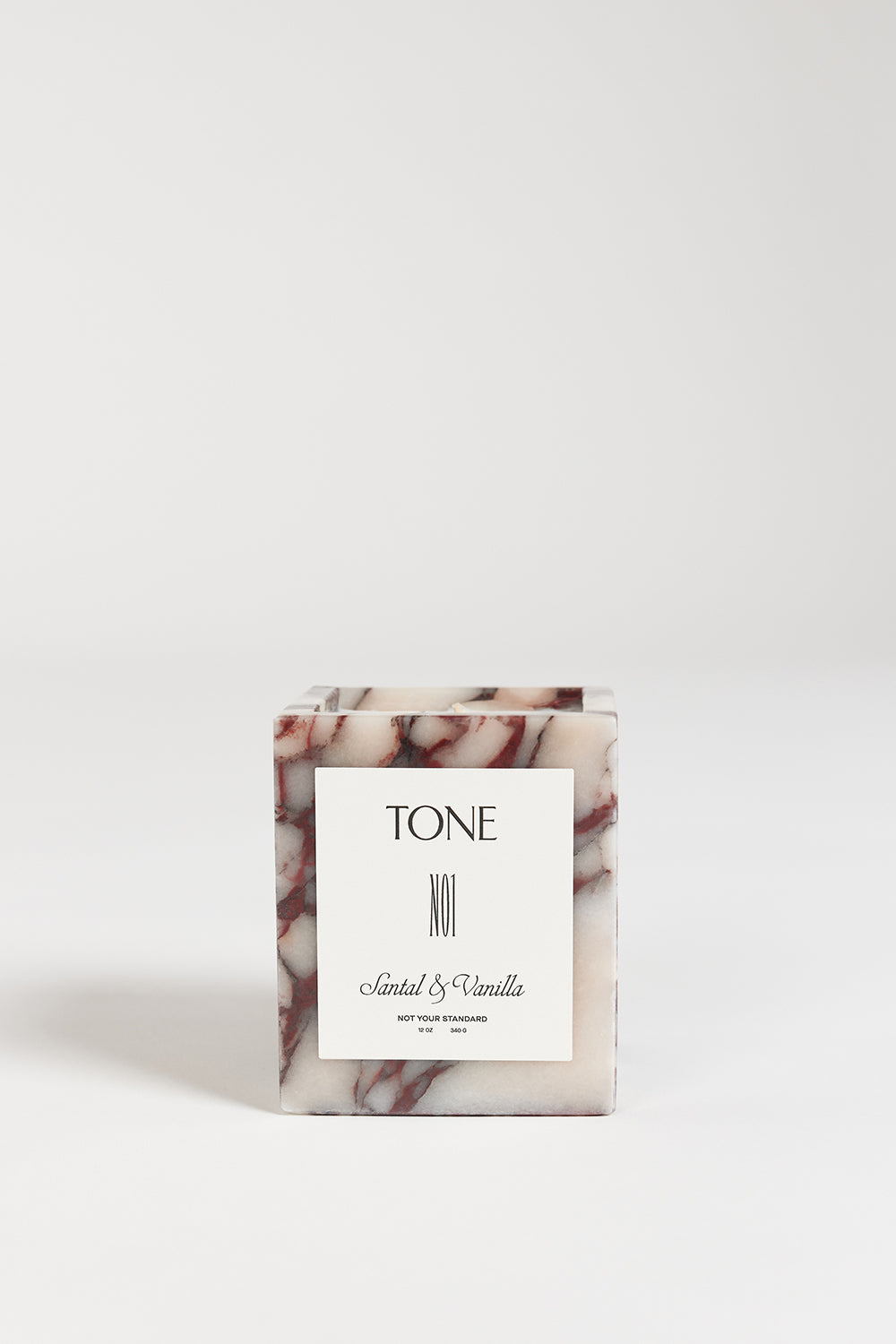 Not Your Standard Tone Candle - Santal Vanilla Scent in Marble Vessel