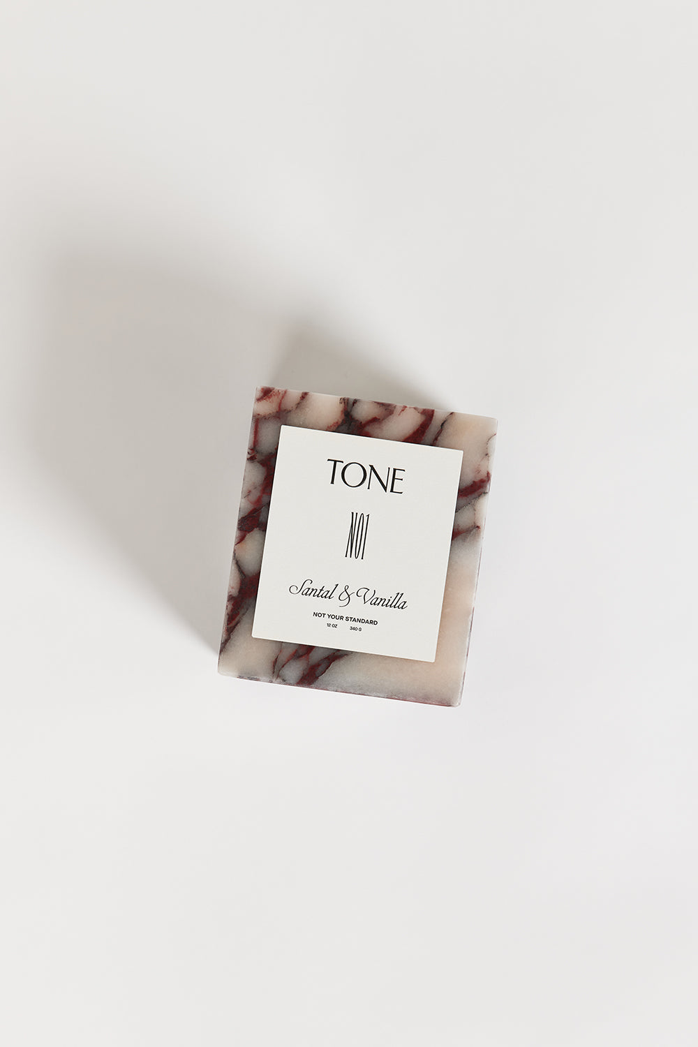 Not Your Standard Tone Candle - Santal Vanilla Scent in Marble Vessel