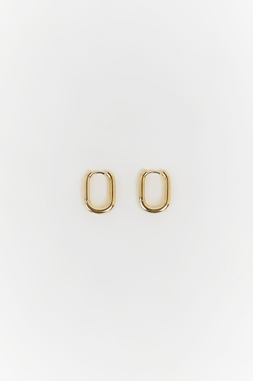 18k Gold Huggie Hoop Earrings | Valentine's Gift | Amsterdam Style