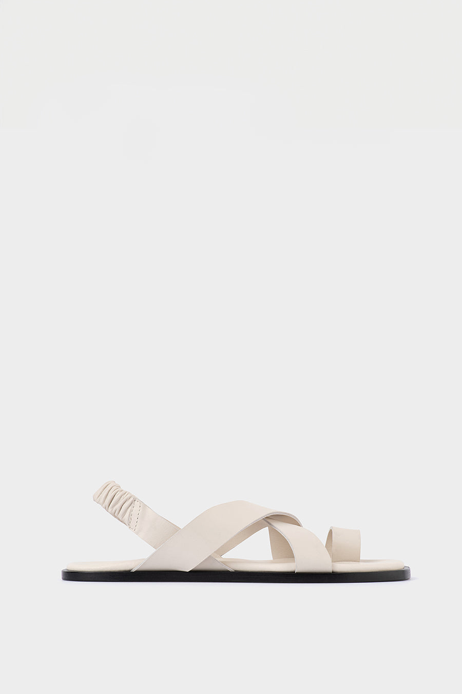 DOF Studios Pia Leather Sandals with Square Toe - Made in Italy