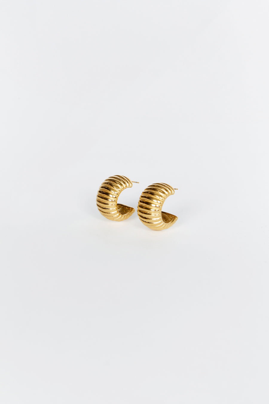 Cendre Frankie 18k Gold Plated Crescent Hoop Earrings