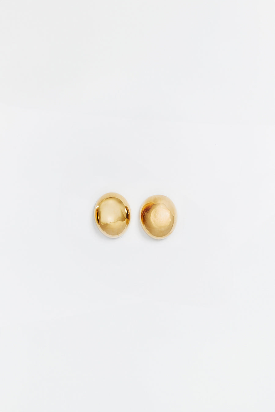 18k Gold Plated Oval Earrings – Cendre Mavis Wide Hoop Style