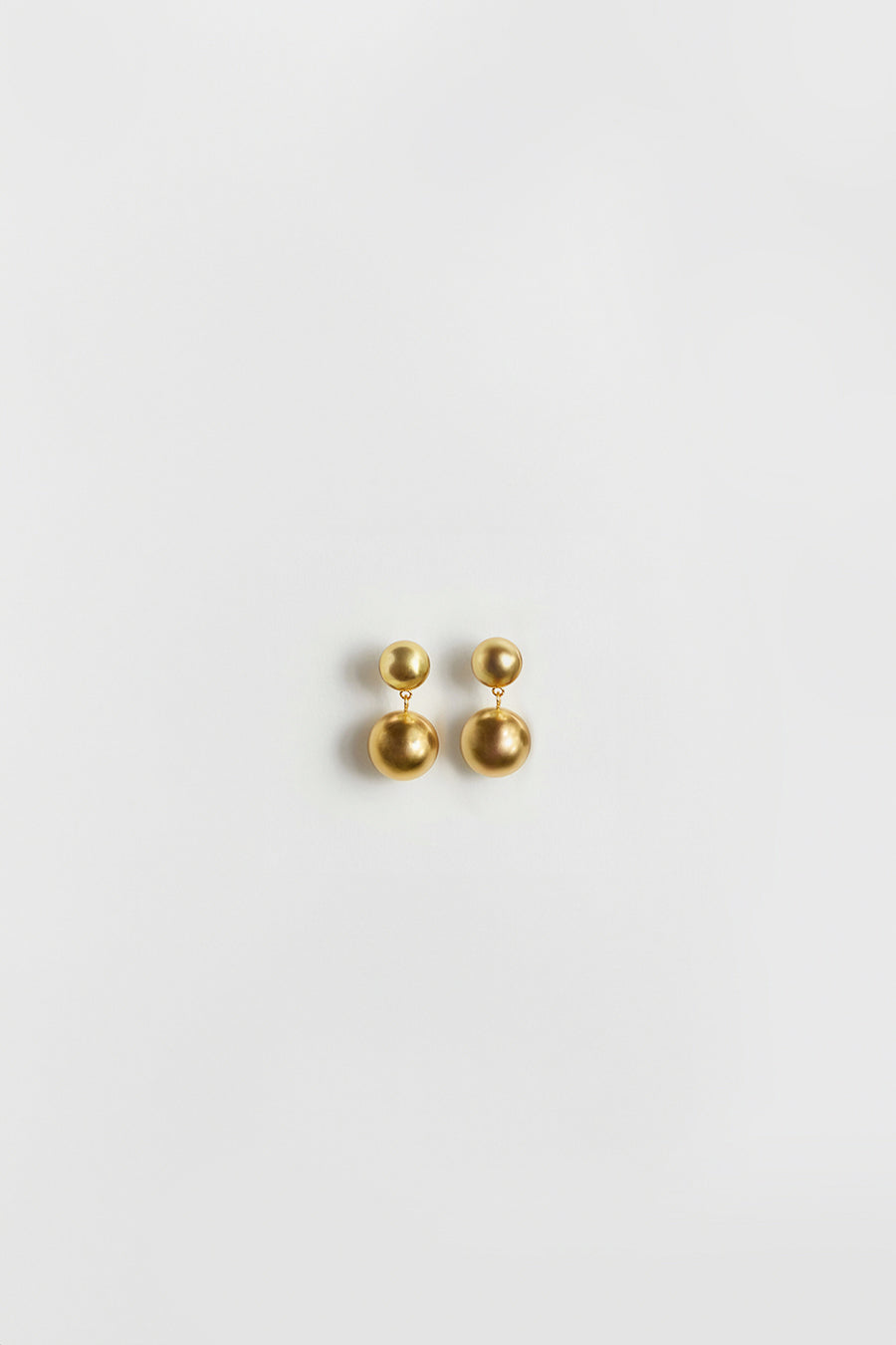 LUV AJ Gold Double Ball Stud Earrings – 18k Plated
