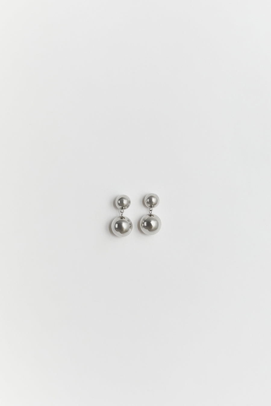 LUV AJ Silver Double Ball Stud Earrings 18k Gold Plated