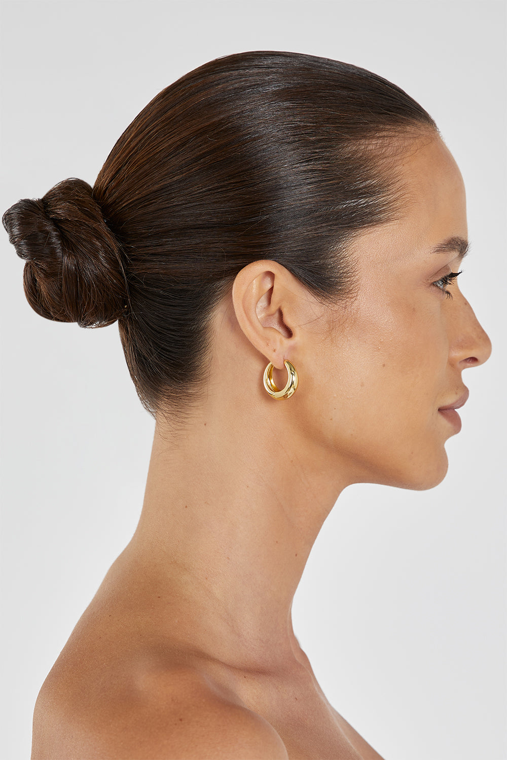 LUV AJ Marbella 18k Gold Plated Huggie Hoop Earrings