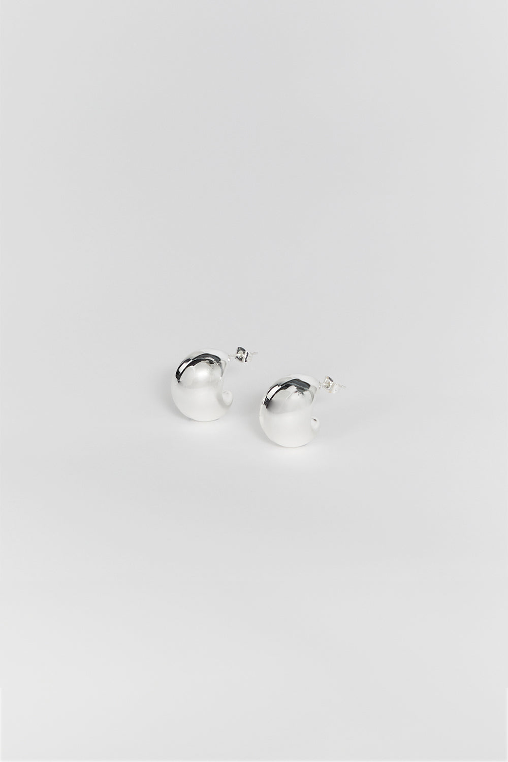 Cendre Bobbi Sterling Silver Oval Crescent Earrings