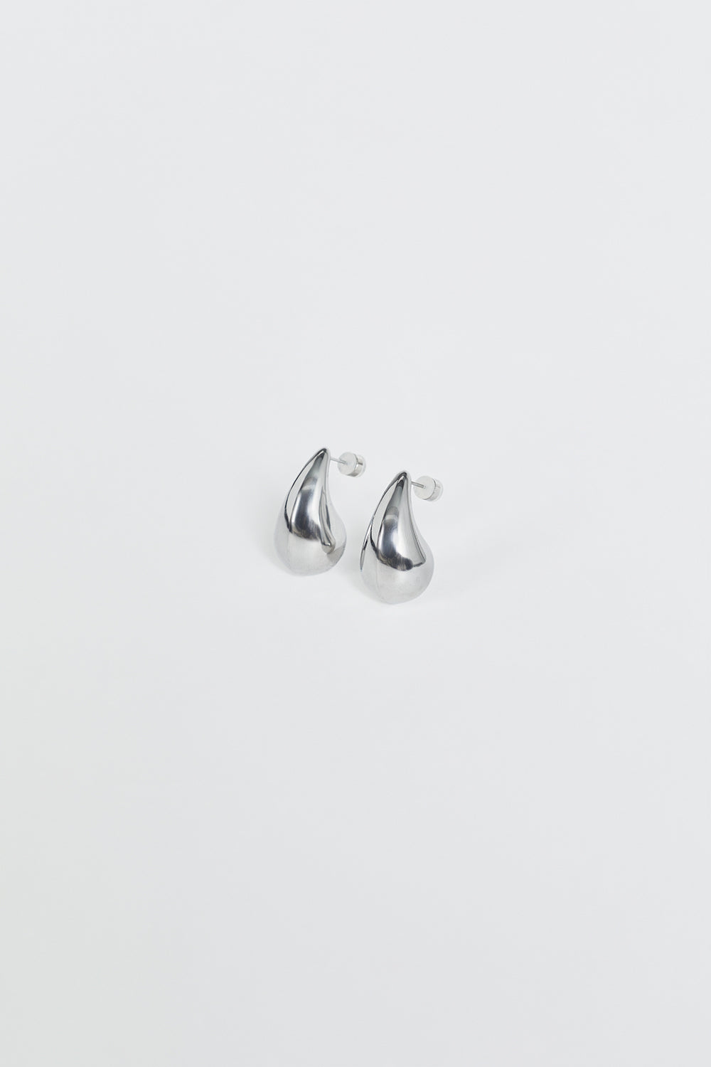 LUV AJ Gia Silver Teardrop Earrings with Butterfly Clasp