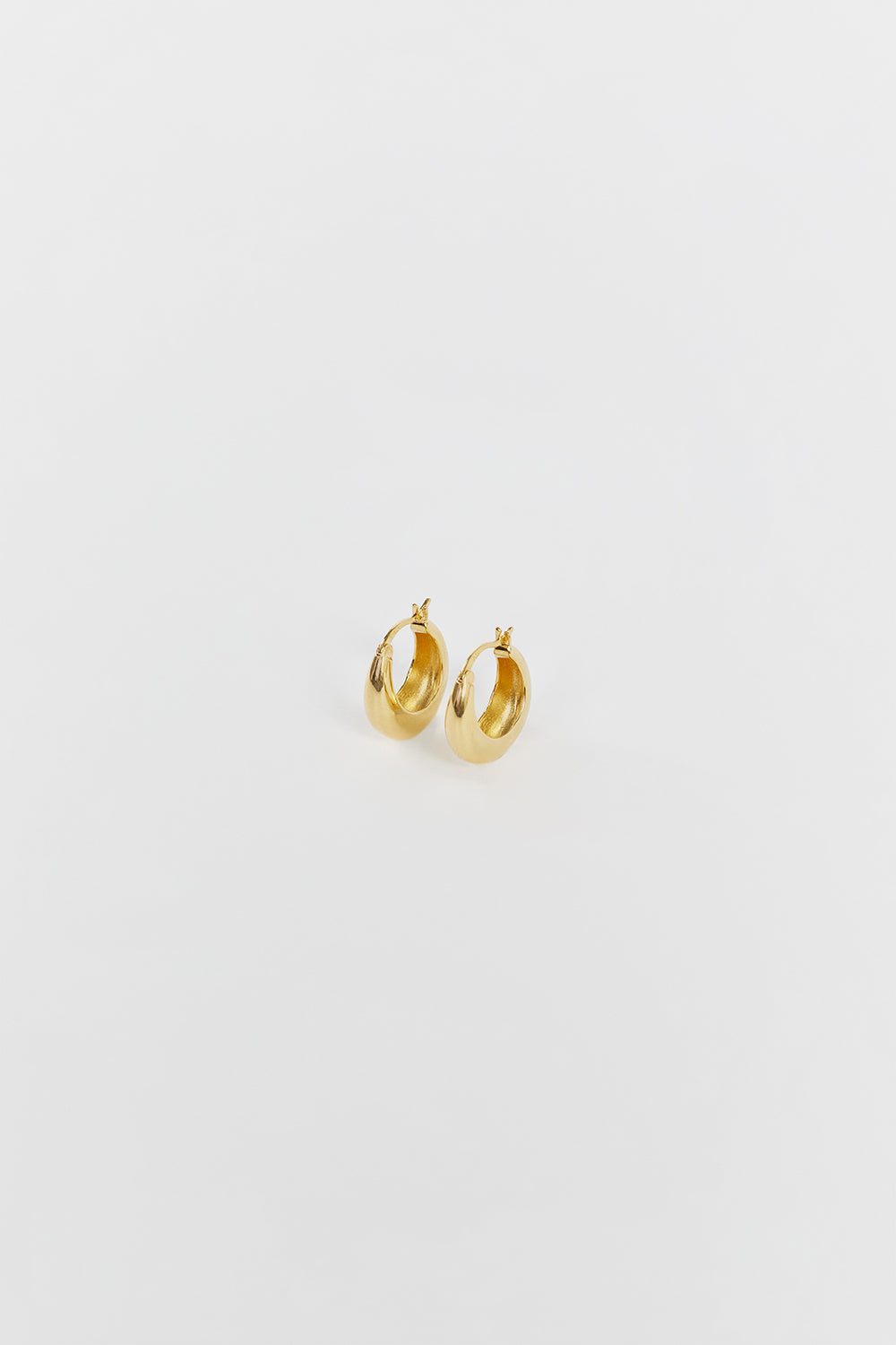 Valentine's Gold Hoop Earrings - 18k Plated Hammock Style