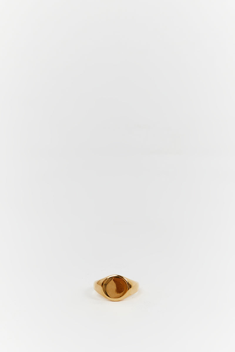 Porter 18k Gold Vermeil Oval Signet Ring for Men & Women