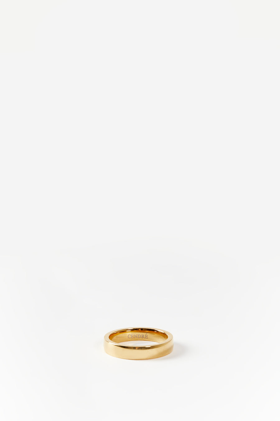 18k Gold Plated Cendre Louie Minimalist Band Ring
