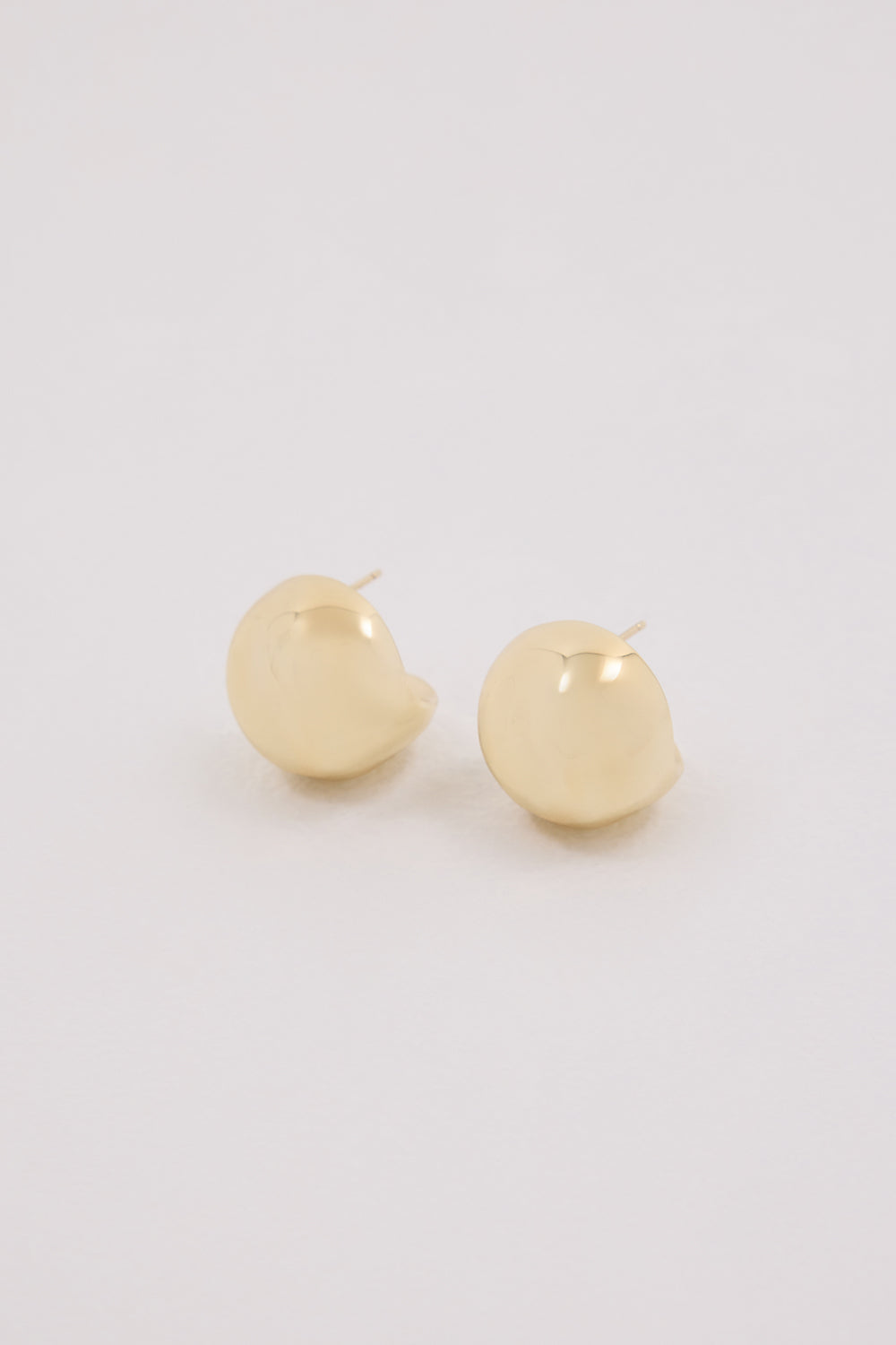 Gold Hammered Statement Ball Stud Earrings – F+H