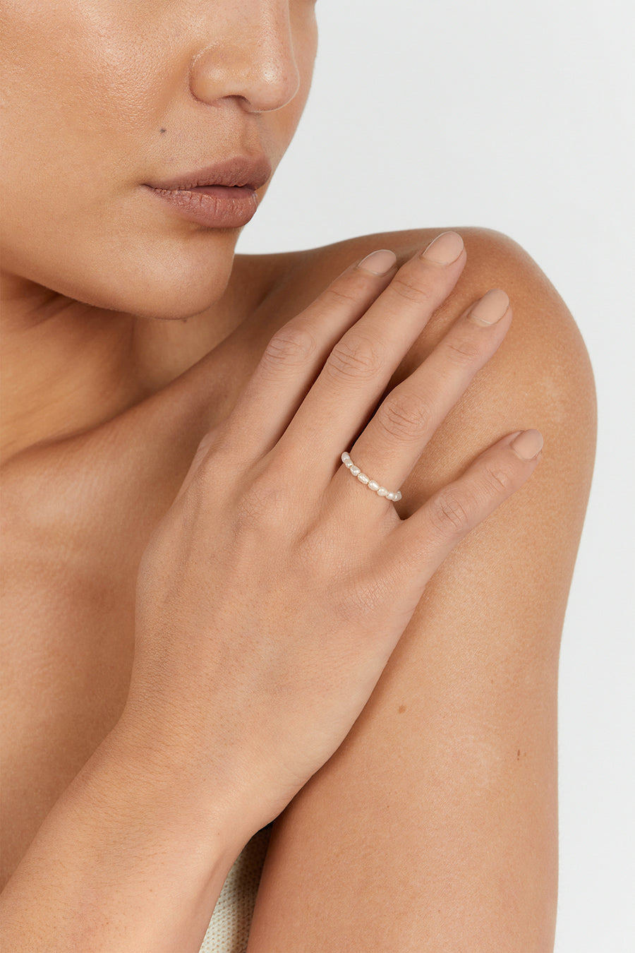 Valentine's Pearl Ring - 18k Gold Plated with Freshwater Pearls