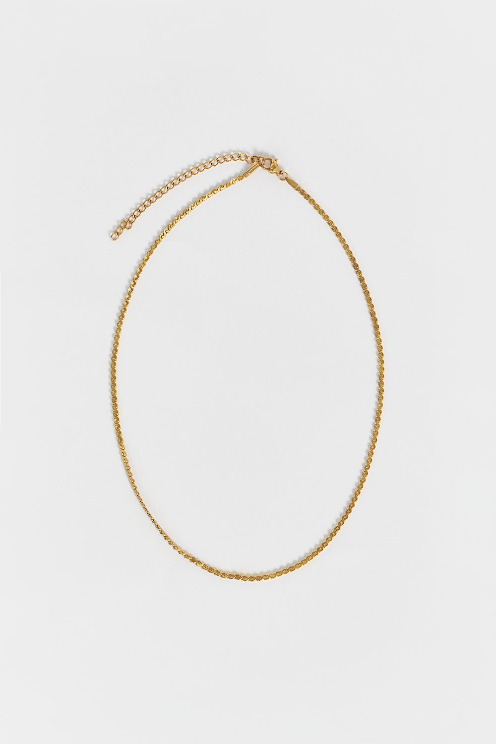 Valentine's Serpentine Necklace in 18k Gold Plated S-Chain