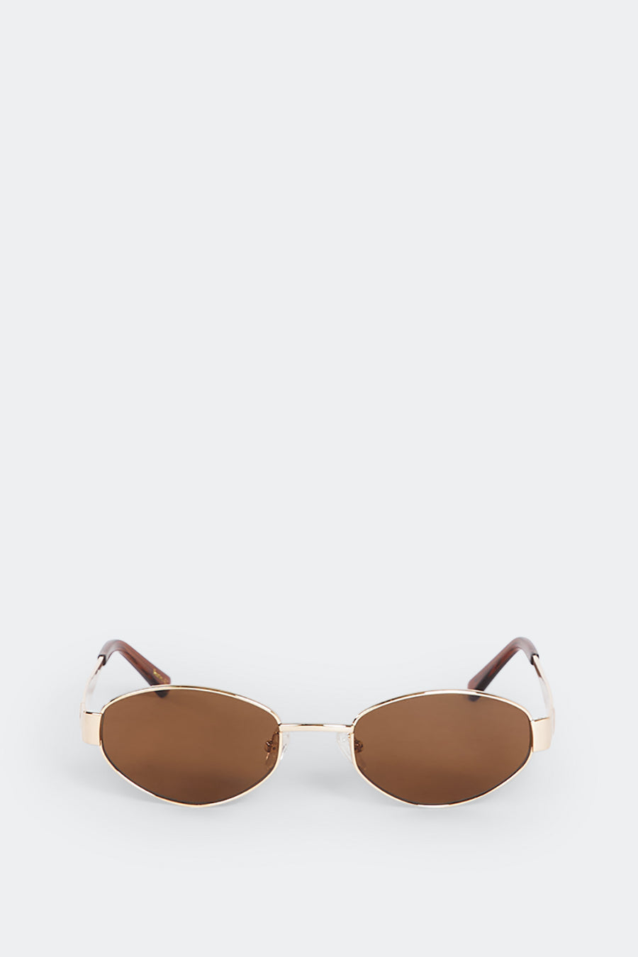 Luv Lou Boston Gold Cat Eye Sunglasses – Brown Lens, UV Protection