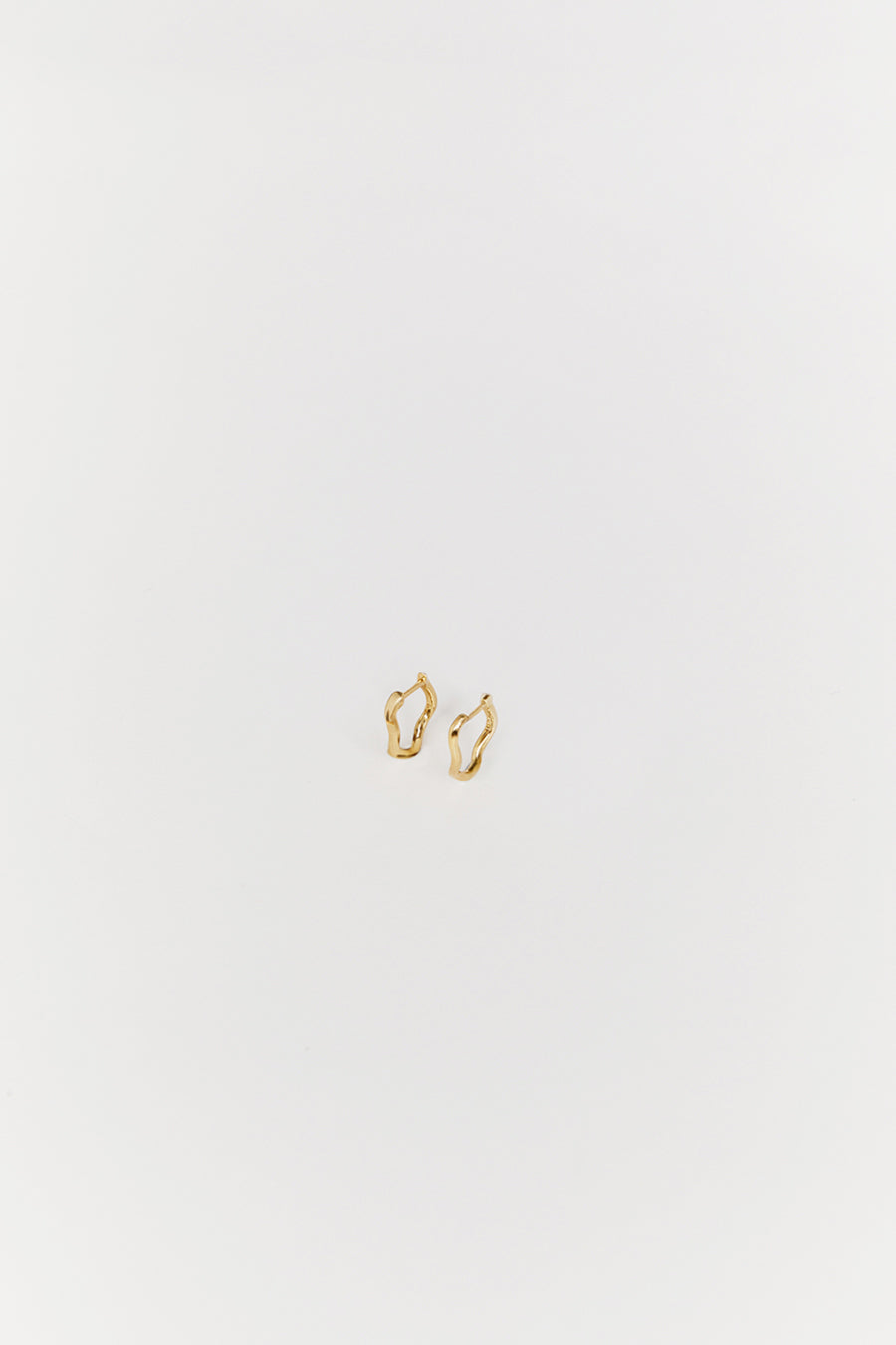 18k Gold Plated Vera Wave Huggie Earrings for Valentine's Day