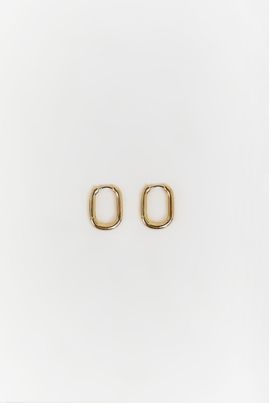 LUV AJ 18K Gold Plated Chain Link Huggie Earrings
