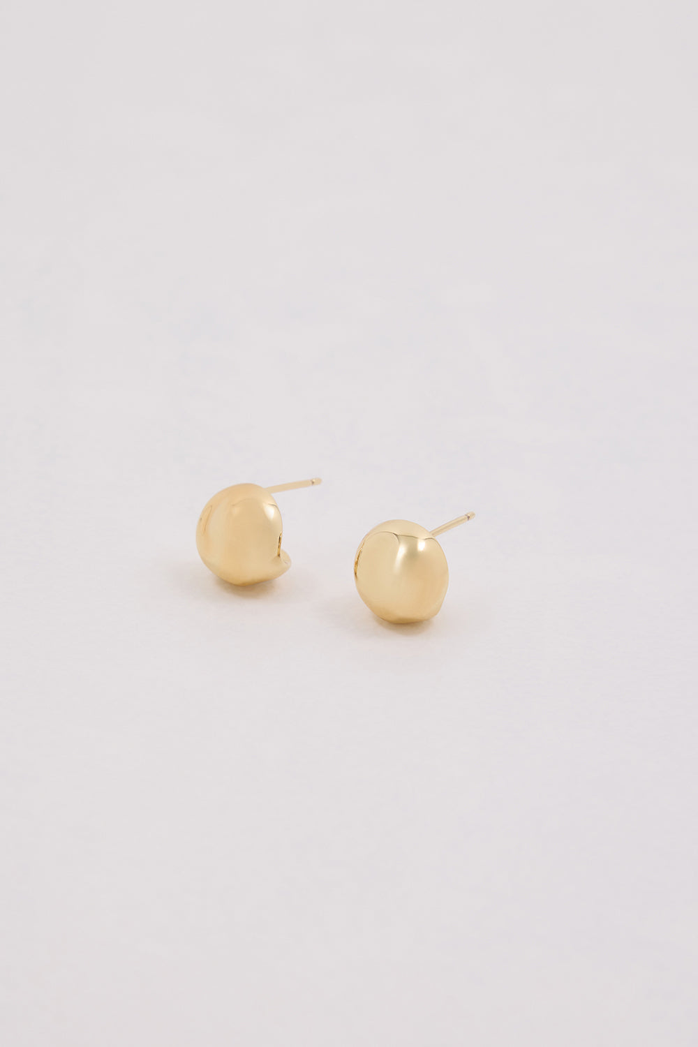 Gold Hammered Ball Stud Earrings – Small Gold Studs